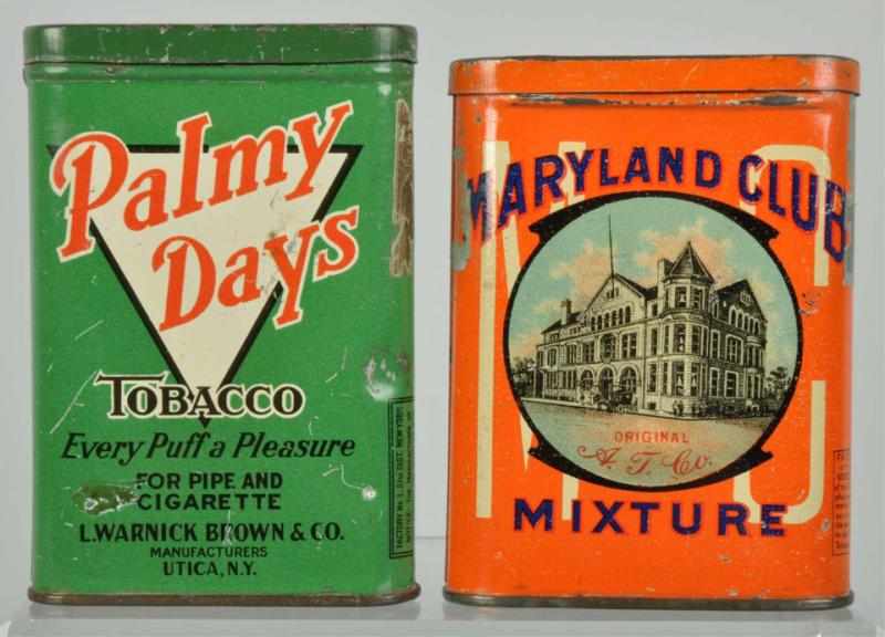 Appraisal: Lot of Vertical Pocket Tobacco Tins Description Includes Maryland Club