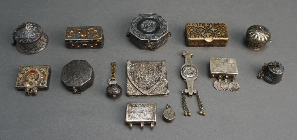 Appraisal: Collection of Predominantly Continental Silverplate and Low-Purity Silver Boxes and