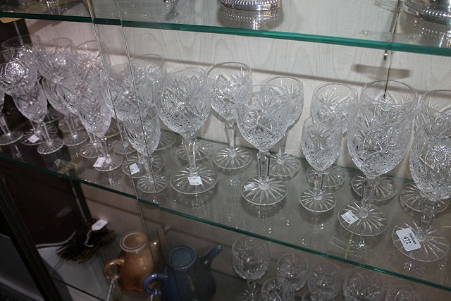 Appraisal: A SUITE OF CUT GLASS including wine and others