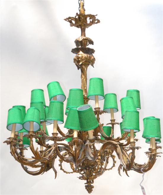 Appraisal: ANTIQUE BRONZE THIRTY LIGHT CHANDELIER H