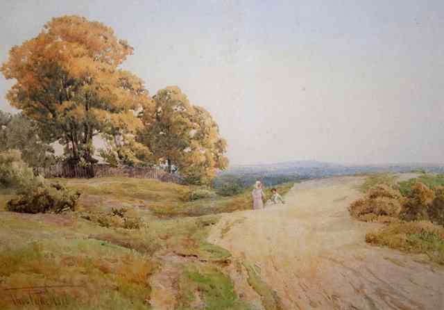 Appraisal: Thomas Pyne - A country landscape with two figures resting