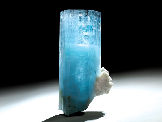 Appraisal: DEEP BLUE AQUAMARINE CRYSTAL WITH FELDSPAR Shigar Valley Gilgit Pakistan