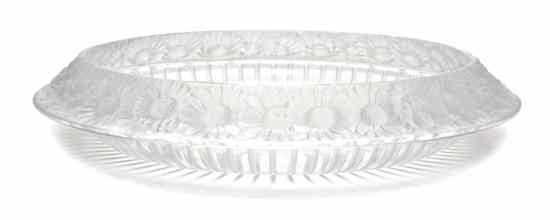 Appraisal: A Lalique Molded and Frosted Glass Marguerites Bowl the circular