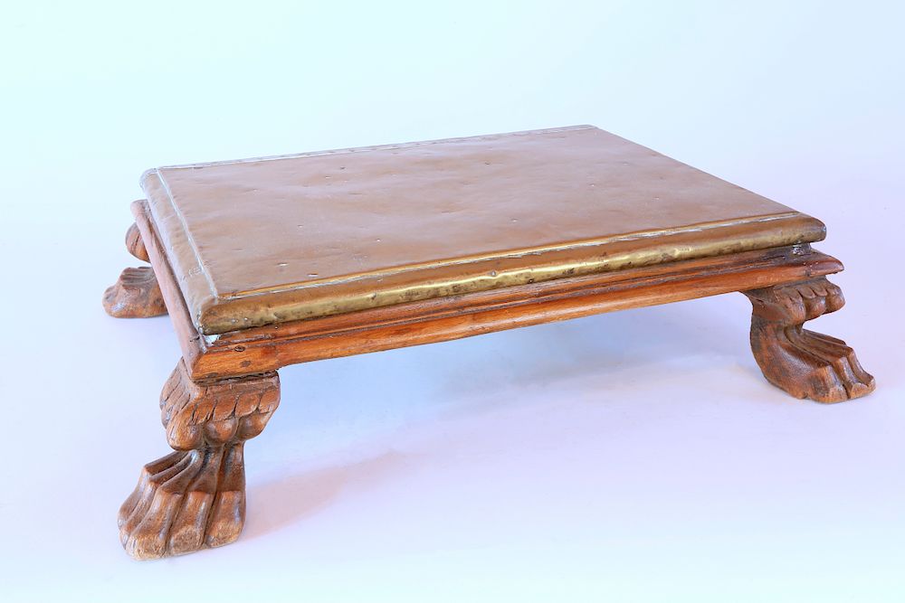 Appraisal: th Century English Brass Foot Rest Exclusive on Bidsquare th