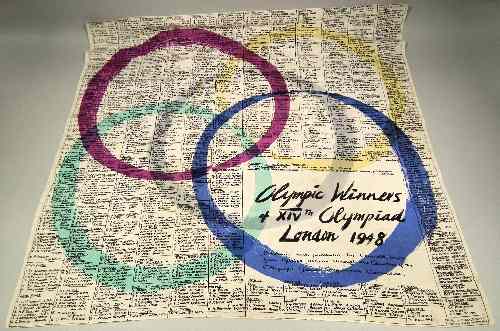 Appraisal: A silk scarf commemorating the ''Olympic Winners of XIV Olympiad