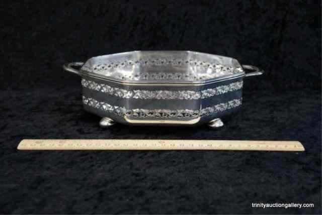 Appraisal: English Elkington Silverplate Serving CaddyOriginally purchased at a shop in