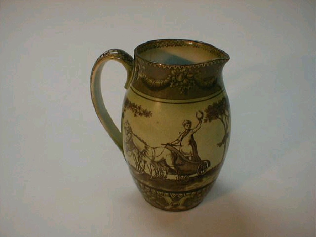 Appraisal: A Doulton Burslem 'Isthmian Games' transfer printed jug high