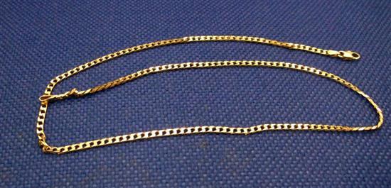 Appraisal: A Yellow metal curb link necklace