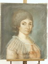 Appraisal: PAIR PASTELS - Portraits of a Young French Aristocratic Couple