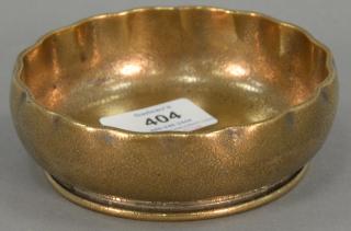 Appraisal: Tiffany bronze bowl with ruffle edge marked Tiffany Studios New