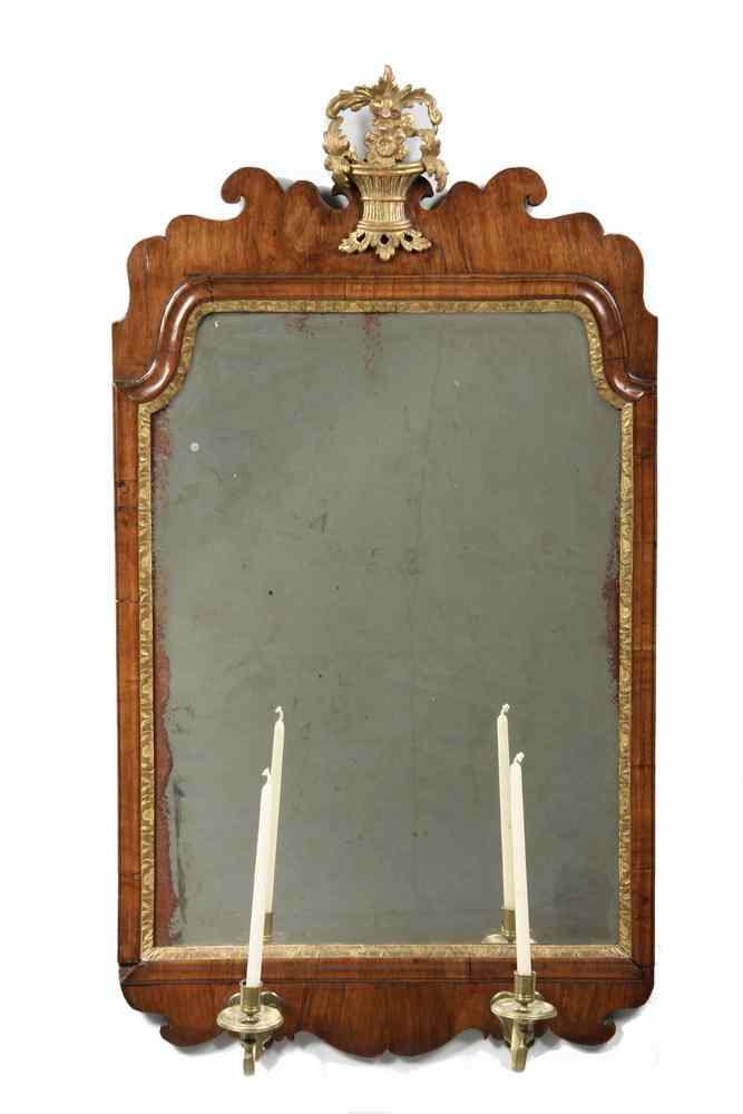 Appraisal: QUEEN ANNE MIRROR - Queen Anne Period Mirror with gilt