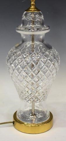 Appraisal: Waterford cut crystal table lamp in Alana diamond pattern having