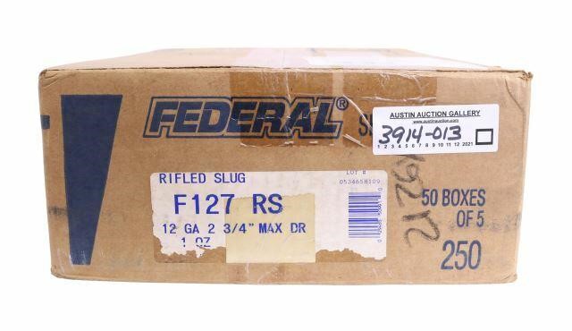 Appraisal: Ammunition case of Federal gauge shells ounce rifled slugs boxes