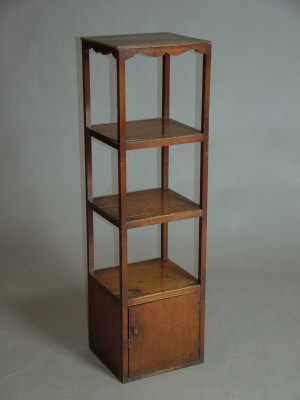 Appraisal: A mahogany four tier what-not th century the top tier