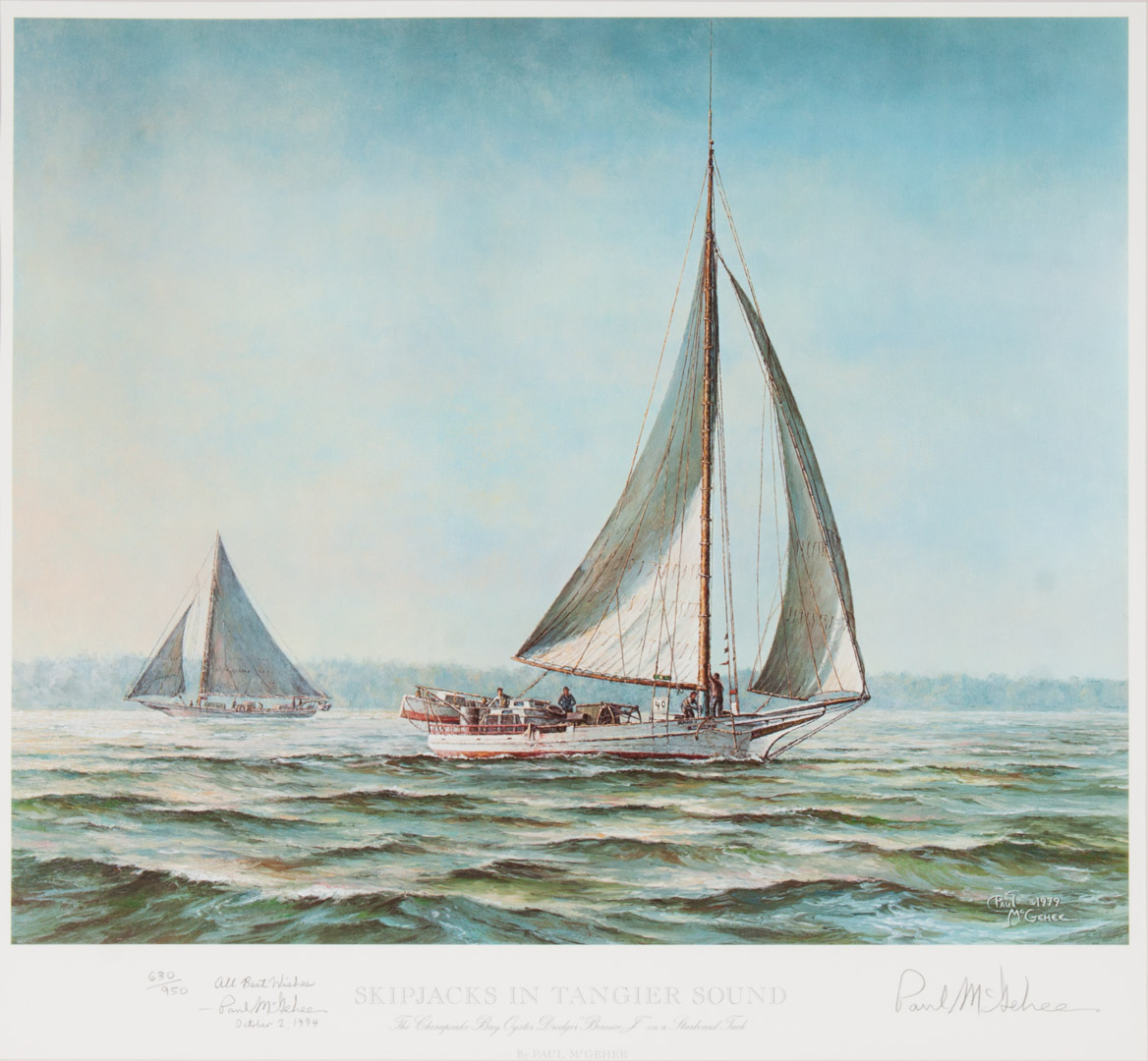 Appraisal: Paul McGehee Skipjacks in Tangier Sound litho American b Color