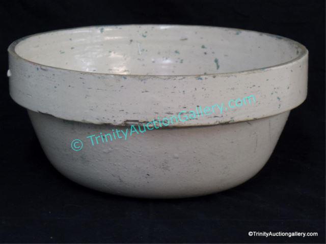 Appraisal: Antique Crock Pottery Large Mixing Bowl From last quarter to