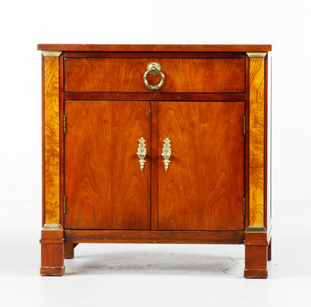 Appraisal: - Biedermeier Style Bedside Table Biedermeier style bedside table single