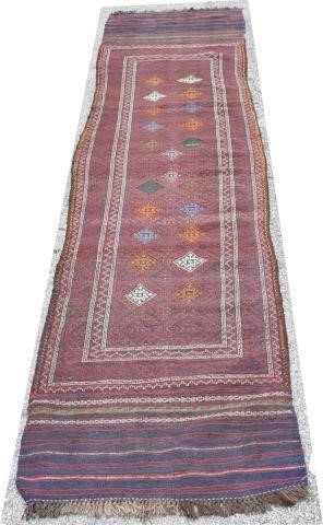 Appraisal: Hand-tied Afghani tribal runner approx ' l ' w