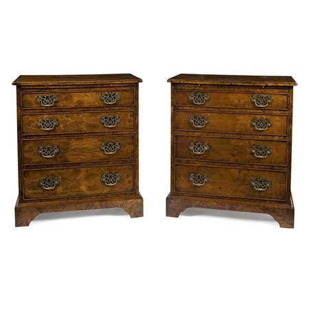 Appraisal: Pair of George III Style Mahogany Chests of Drawers Estimate