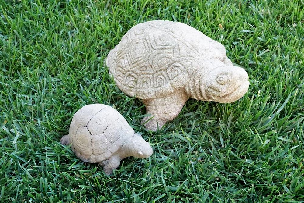 Appraisal: Two Garden Decor Turtle Statues Lot Two Garden Decor Turtle