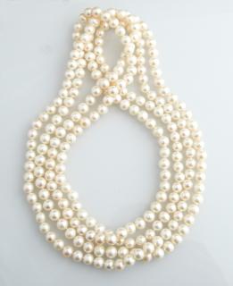 Appraisal: Opera Length Strand of mm White Cultured Pearls L -