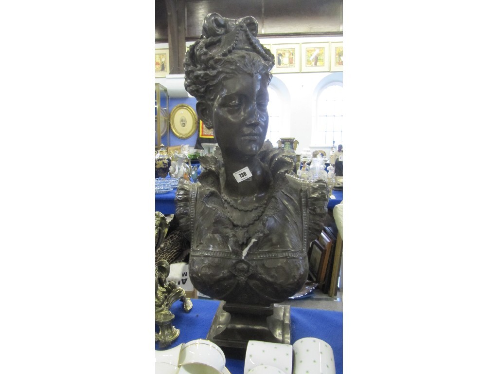 Appraisal: Resin bust of a woman