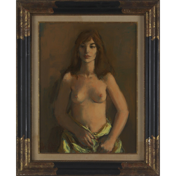 Appraisal: Artist Unknown American th century Nude c oil on canvas