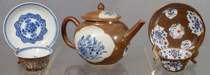 Appraisal: Chinese export porcelain Batavia ware pcs to include teapot w