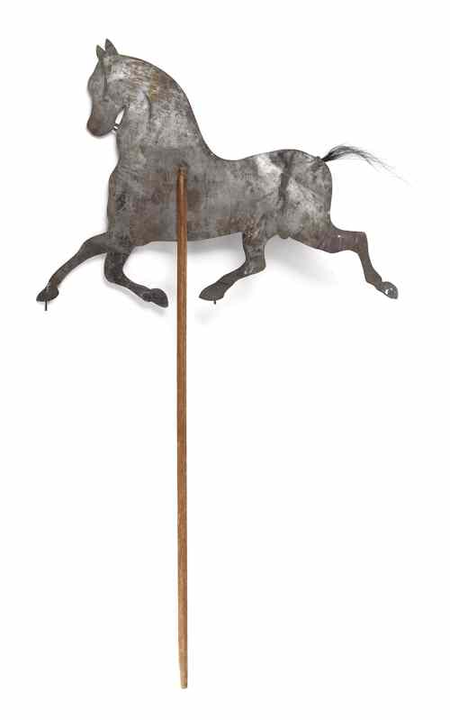 Appraisal: Sheet metal horse weathervane x