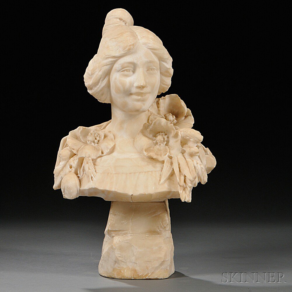 Appraisal: Alabaster Bust of a Maiden Italy late th early th