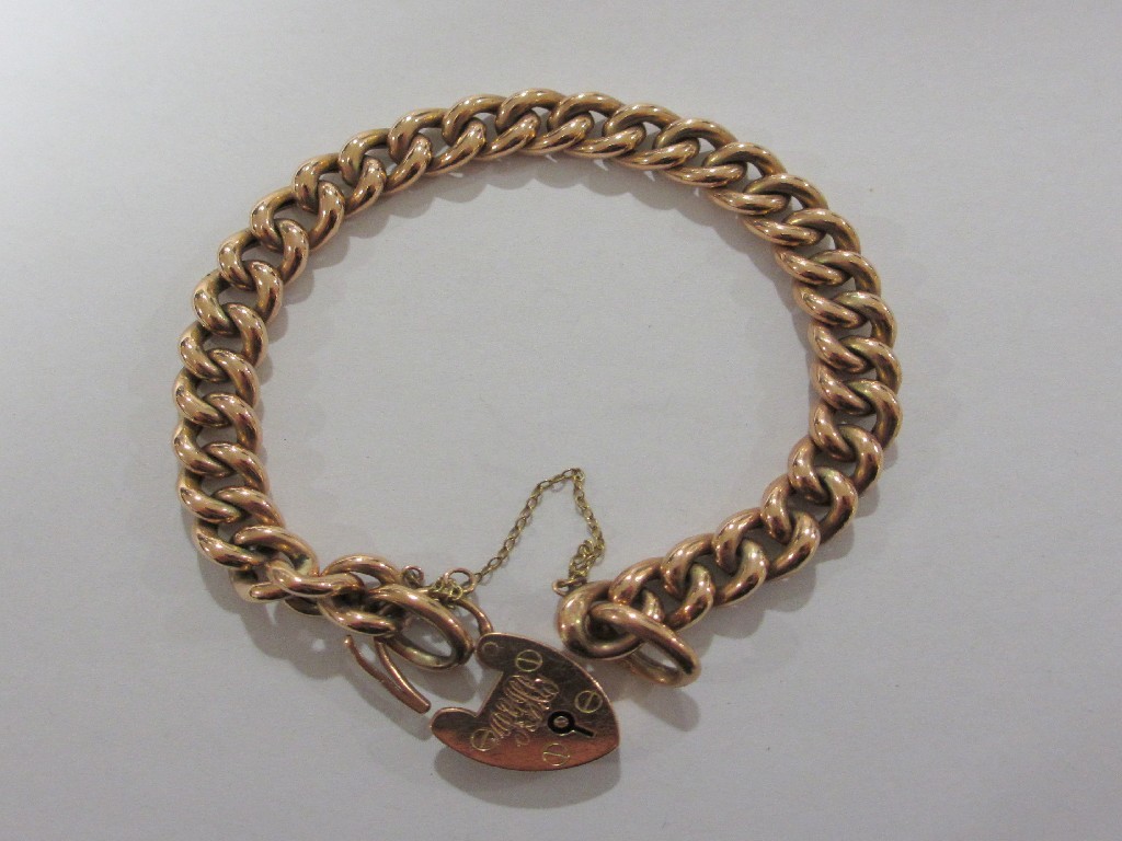 Appraisal: Victorian ct rose gold curb link bracelet