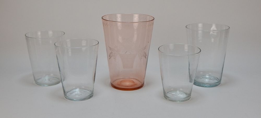 Appraisal: PC Assorted Hand Blown Flip Glasses Group United States th