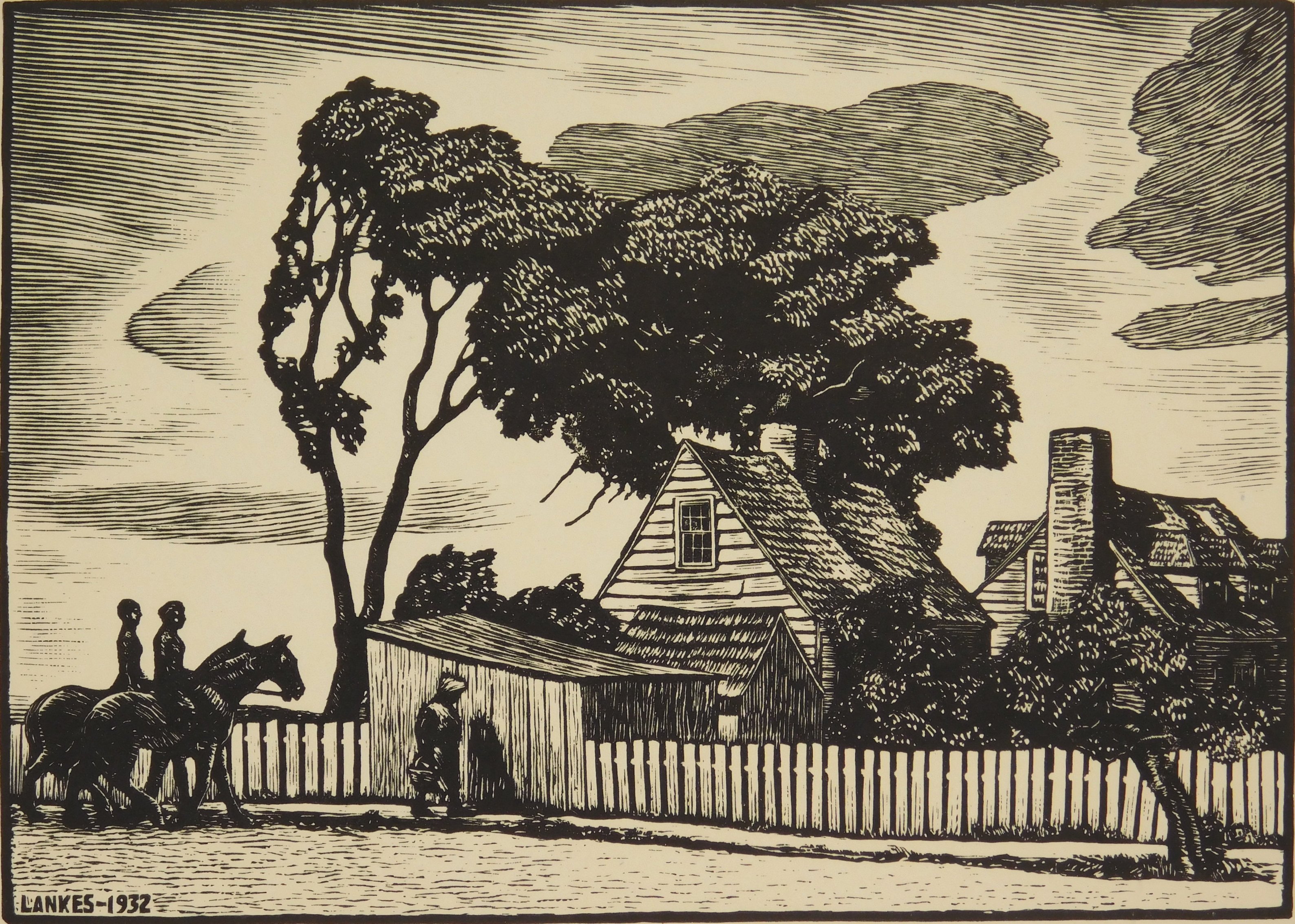 Appraisal: Julius J Lankes - ''Southern Scene''- wood engraving signed titled