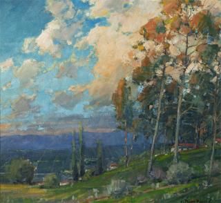 Appraisal: Karl Dempwolf ''A Spring Sunset'' signed lower right K Dempwolf