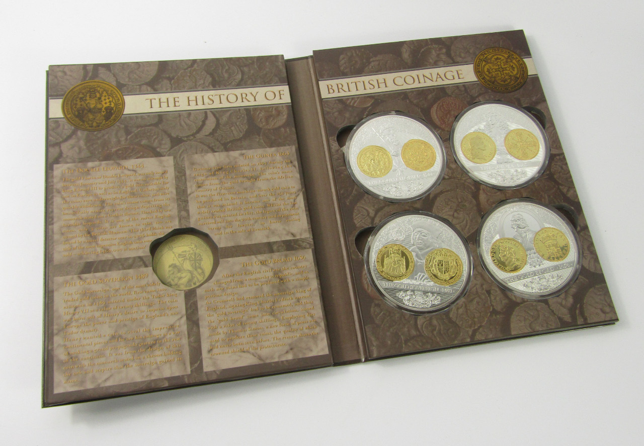 Appraisal: Four commemorative coins The History of British Coinage Windsor Mint