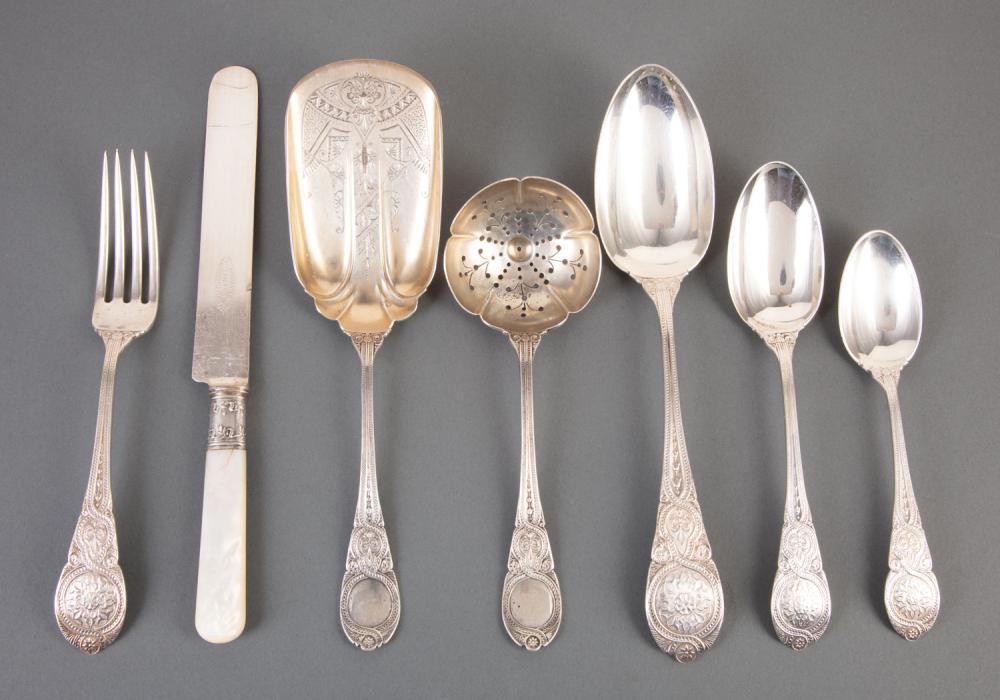 Appraisal: John R Wendt Moresque Pattern Sterling Silver Flatware pat designed