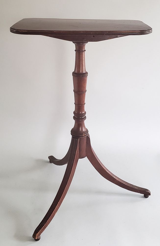 Appraisal: Diminutive Federal Mahogany Tilt Top Candlestand early th Century Diminutive