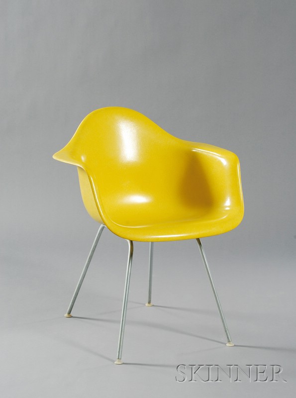 Appraisal: Charles and Ray Eames Armchair Fiberglass and metal th century