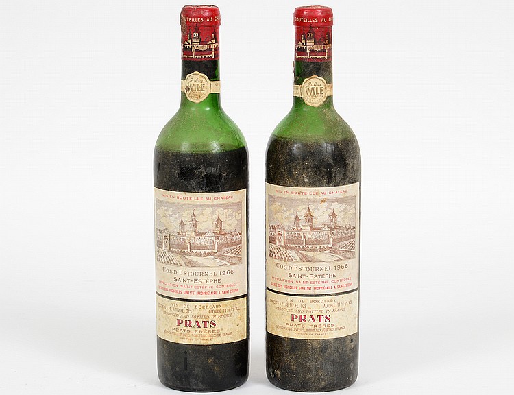 Appraisal: TWO VINTAGE FRENCH COS D'ESTOURNEL RED WINESProvenance Estate of Jan