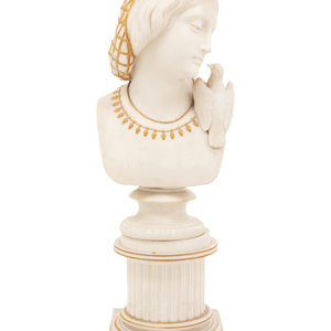 Appraisal: A Copeland Parian Ware Bust of Lesbia Modeled by William