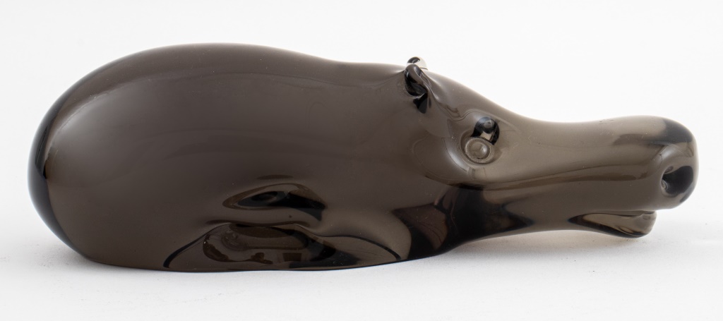 Appraisal: LIVIO SEGUSO HIPPOPOTAMUS MURANO GLASS SCULPTURE Livio Seguso Italian born