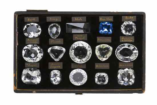 Appraisal: An Antique Cased Set of Historic Diamond Models including examples