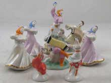 Appraisal: Seven Soviet porcelain figures two from Ukraine and five from