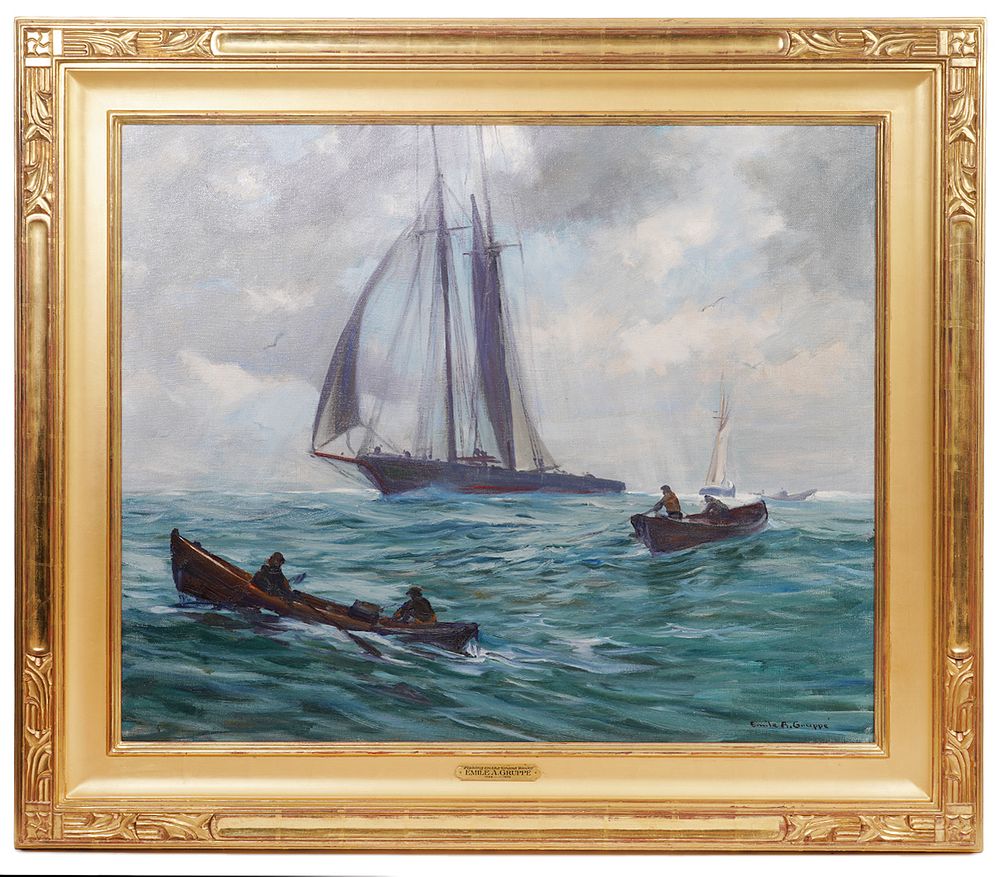 Appraisal: Emile Albert Gruppe 'Fishing the Grand Banks' O C Emile