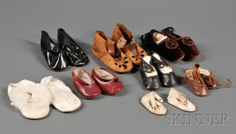 Appraisal: Large Lot of Doll Shoes late th th century some