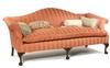 Appraisal: SOFA - Custom made ca upholstered Chippendale camel back sofa