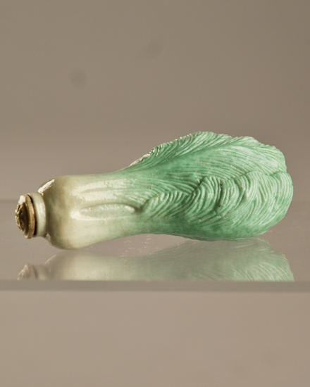 Appraisal: A th C Molded Porcelain Snuff Bottle in the form