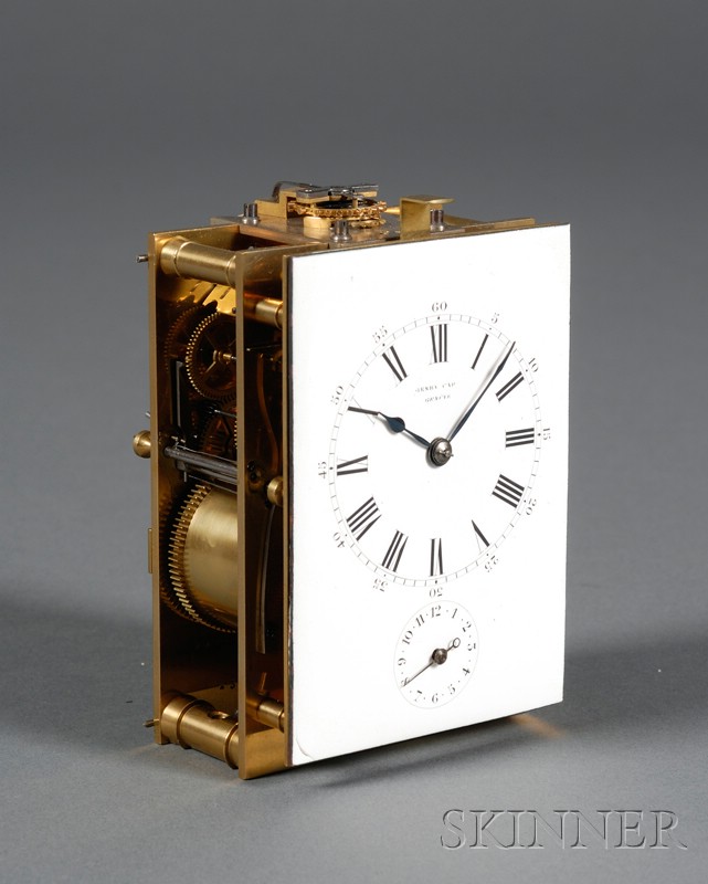 Appraisal: Hour Repeating Carriage Clock Movement and Dial by Henry Capt