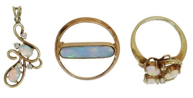 Appraisal: lot of Estate kt gold and opal jewelry including ring