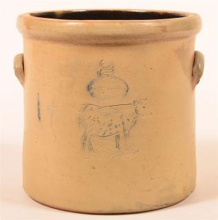 Appraisal: Gardiner Stoneware Manufactory Crock Gardiner Stoneware Manufactory Gardiner ME Two